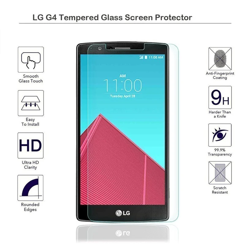 9 H 2.5D HD закаленное Стекло для LG G4 H818 H815 h810 F500 vs999 lgg4 Экран протектор Закаленное