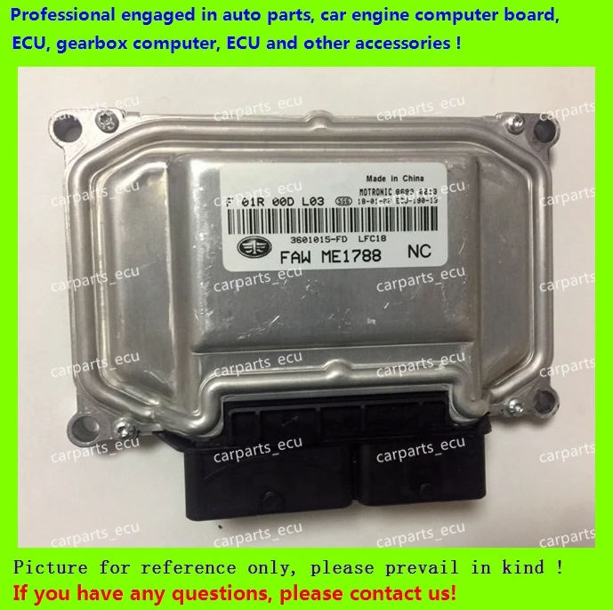 

For FAW Besturn car engine computer/MT22 ECU/Electronic Control Unit/ F01R00DL03 3601015-FD/F01RB0DL03