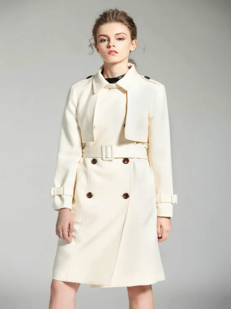 British Style High Quality The New Windcheaters For Women Warme Winter Trench Elegant Casual Coats Classical Brand Clothing 2019