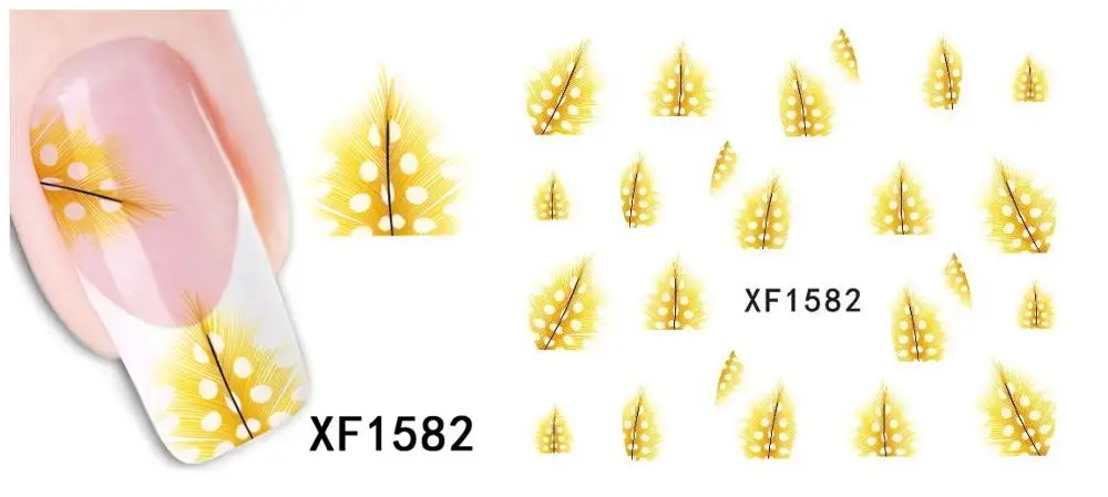 30 стилей! Мода лак для ногтей наклейки милый дизайн переводные наклейки воды для ногтей Советы красоты - Цвет: XF1582