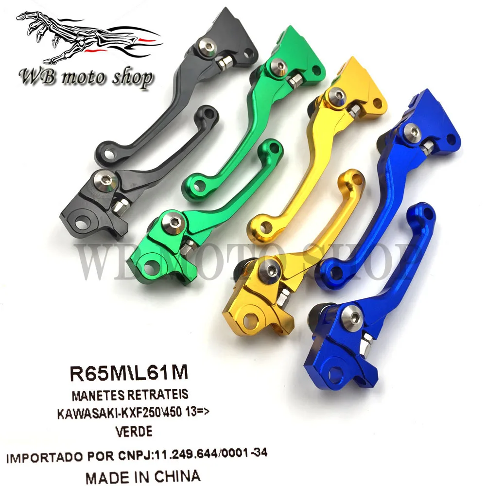 Black Pivot Brake & Clutch Levers For Kawasaki KX250F/KX450F (2013-2018) & KX250 (2019-2020)
