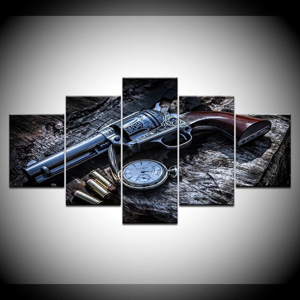 Canvas Printed Modular Poster 5 Panel Weapons Revolver Wall Decorative Pictures Canvas Painting Modern Wall Art Home Decoration Canvas Printed Modular Poster 5 Panel Weapons Revolver Wall Decorative Pictures Canvas Painting Modern Wall Art Home Decoration