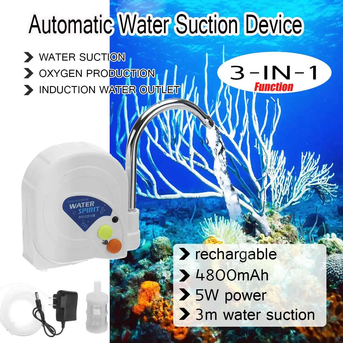 

Fishing Suction Device Charge Automatic Pump Intake Hand Washers Water Absorber Machine Outdoor Fishing Equipment Tool
