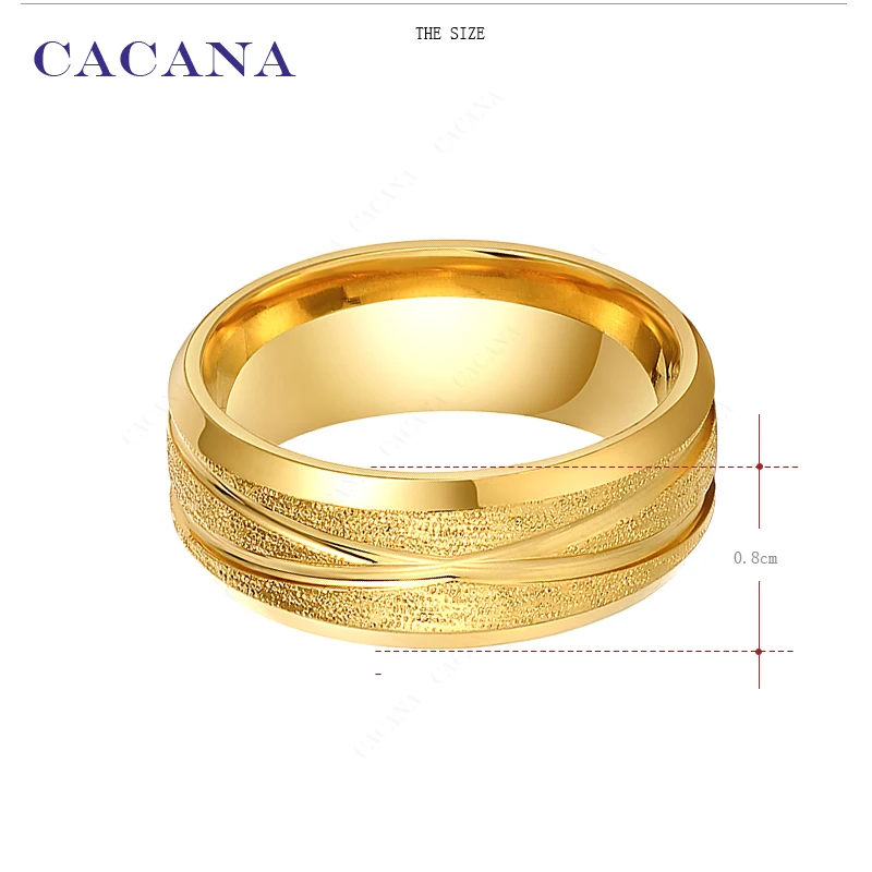 CACANA acier inoxydable anneaux pour femmes croix lignes personnalisé mode bijoux en gros NO. R44