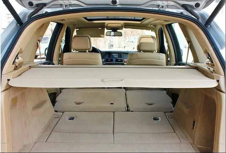 08-13 черный/бежевый задний багажник защитный щит грузовой Чехол 1 комплект для BMW X5 E70 2008 2009 2010 2011 2012 2013