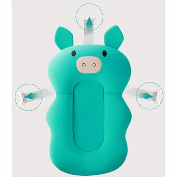

Fold Non-Slip Bebes Bathtub Mat Foldable Newborn Security Seat Support Baby Bath Shower Portable Air Cushion Bed Infant Bath Pad
