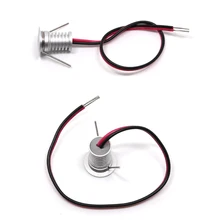 50 шт./лот 1 Вт DC12v мини 18 мм светодиодный Серебряный прожекторный шкаф лампа небольшой чистый белый/теплый белый