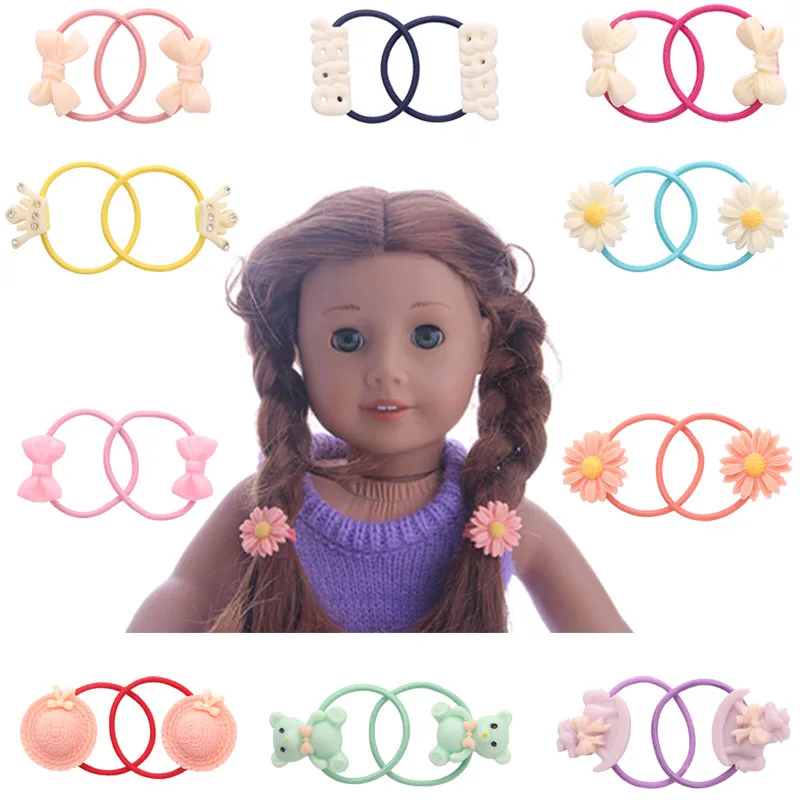 Doll accessories Head rope band with beautiful flowers bears for 18inch