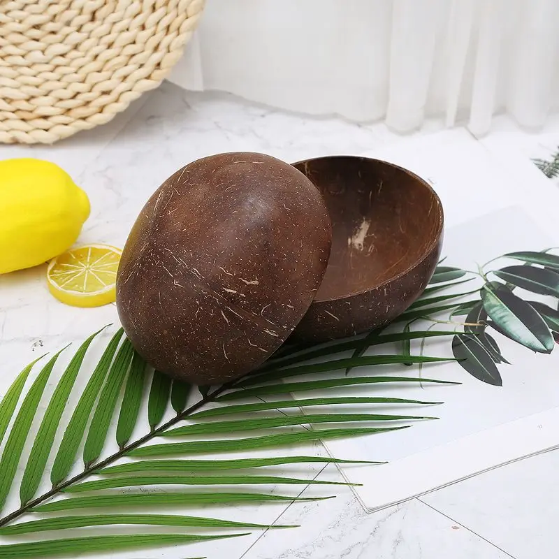 

2019 NEW Natural Coconut Shell Home Decoration Food Container Jewelry Storage Bowl