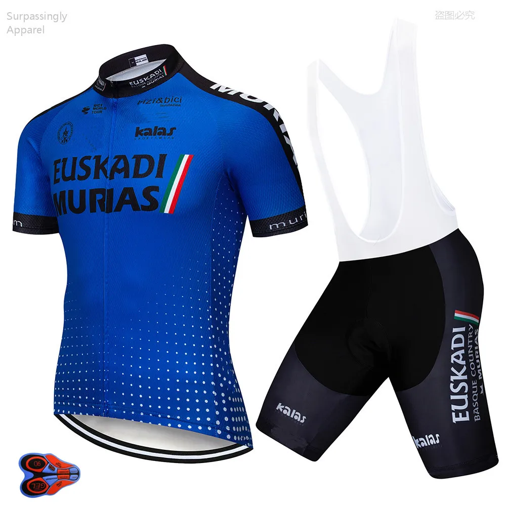 2019 برو العالم UCI فريق برو الدراجات جيرسي الملابس 9D سادة سراويل البيك القصيرة مجموعة MTB روبا Ciclismo أوسكادي ركوب الدراجات مايوه في Culotte