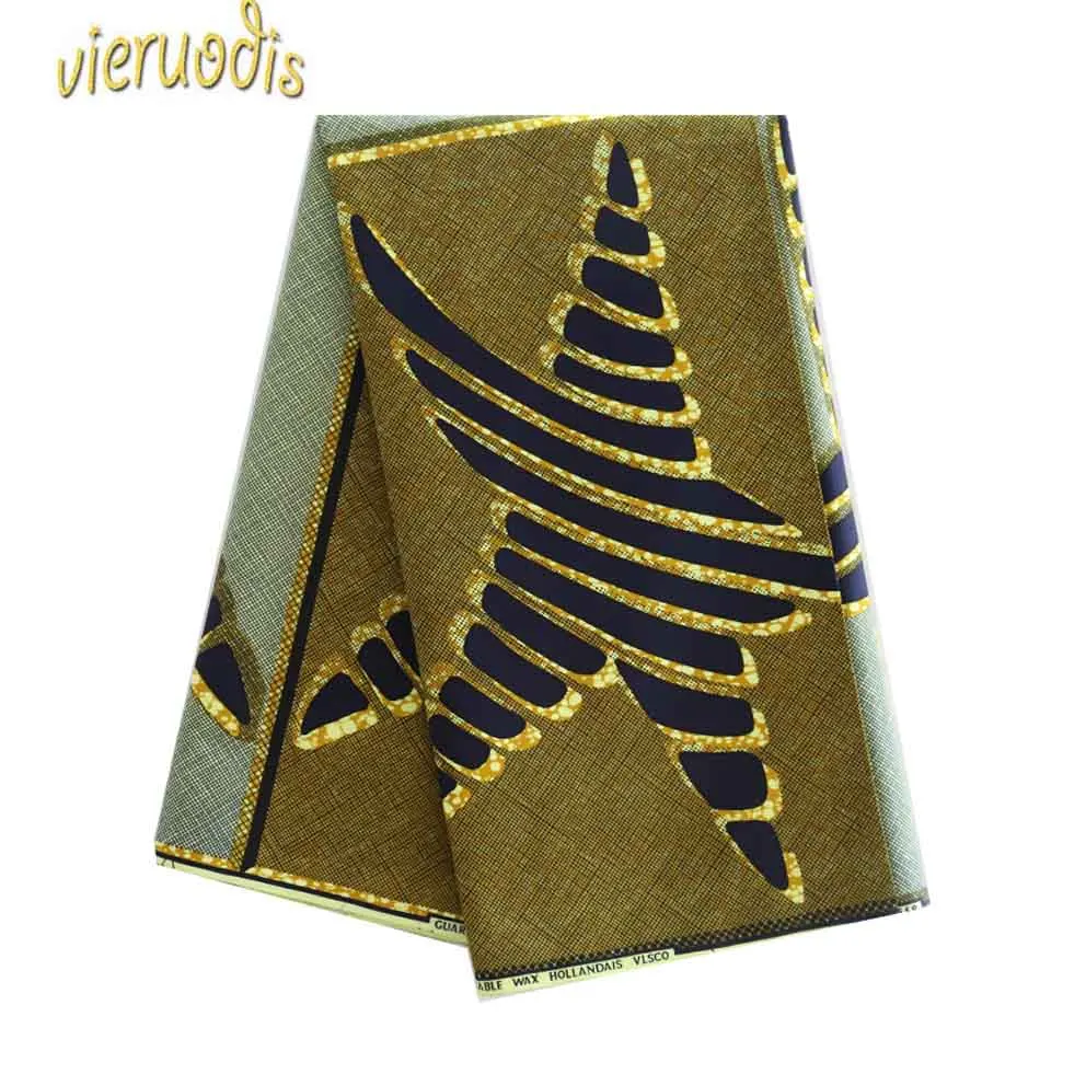 

6 Yards African Wax Prints Fabric dutch 100% Cotton Fabrics Material Dashiki Batik Real Floral for Dress A000336