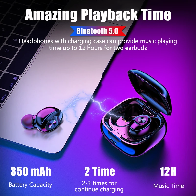XG12 TWS 5 0 Bluetooth наушники 3D стерео беспроводные HiFi Звук спортивные Handsfree игровая