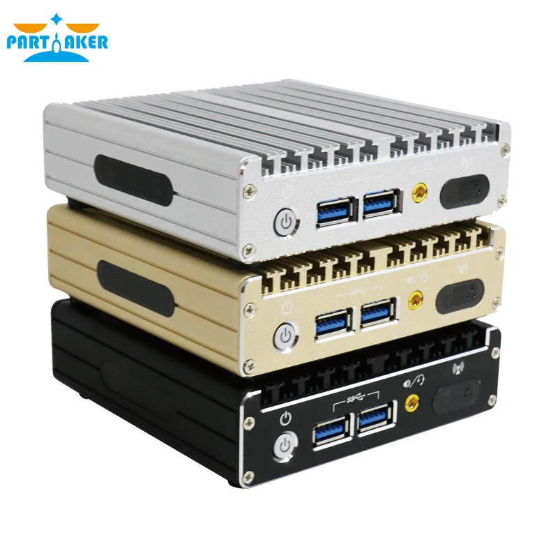 Partaker NUC Core Fanless Mini PC I5-5200U I5 5300U I7 4602Y with 1*Mini DP HDMI LAN