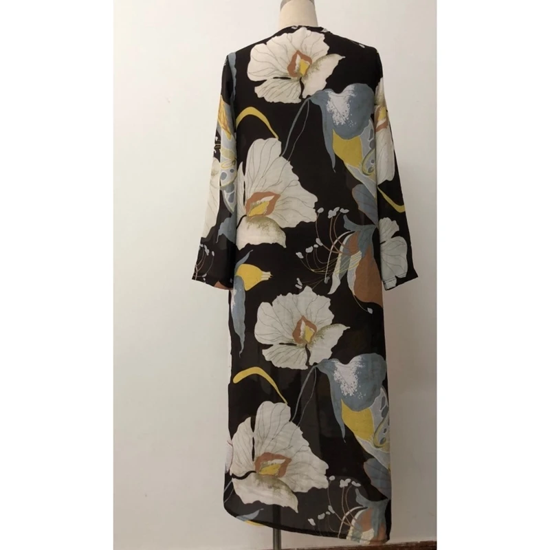 Кимоно кардиган для женщин s Топы и блузки японский стиль уличная одежда женские топы лето длинная рубашка женская черная AA001