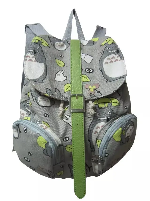 

wholesale Anime My Neighbor Totoro Canvas Shoulder Bag Backpack School Bags Cute Canvas Printing plush Backpack 385#