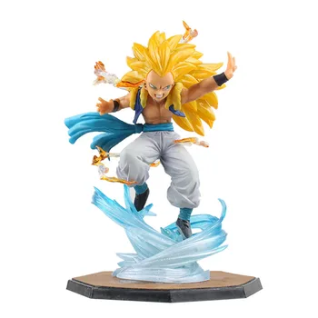 

Chanycore F Zero Anime Dragon Ball Z Son GOKU Gotenks Super Saiyan 3 Action Figures crystal balls PVC Limit Kids Gift Toy 0695
