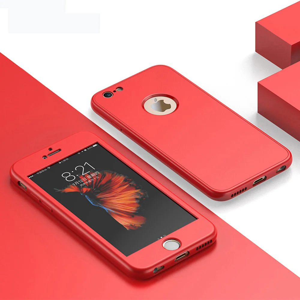 Luxury 360 Degree Full Case For iPhone XS Max XR Silicone Soft TPU Coque 6 6S 7 8 Plus X 7Plus 8Plus Cover Funda |