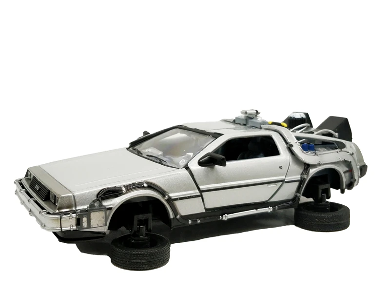 

Welly 1:24 DMC-12 Delorean Fly Mode Time Machine Back To The Future 2 Diecast Model Car