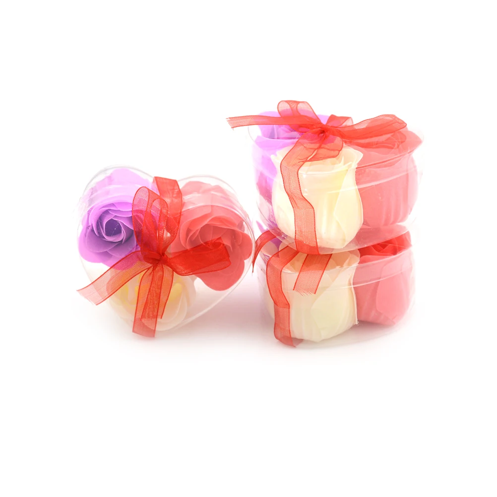 3 шт./кор. сердце Ароматические ванны тело в виде лепестков розы мыло Свадебные