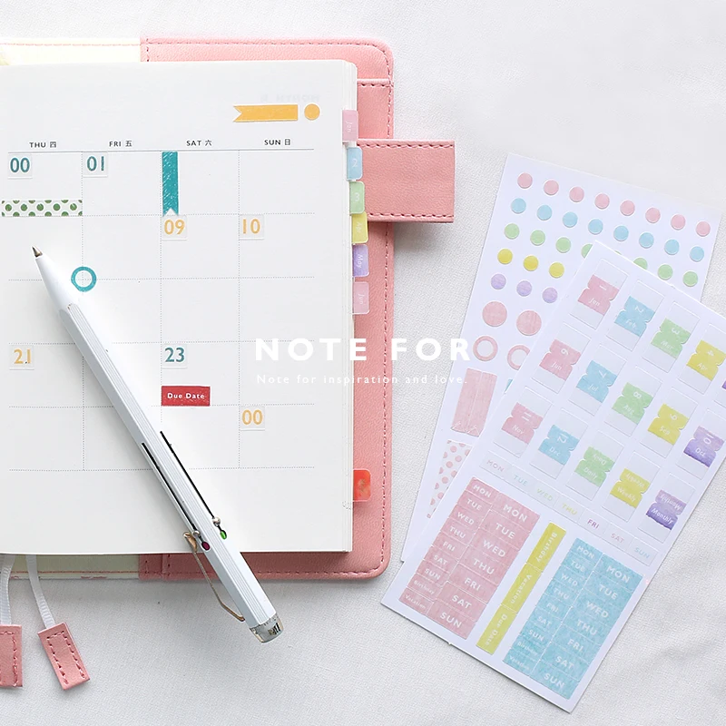 1pcs Cute Mini Decoration Sticker Basic Series Cartoon Children Gift Bullet Journal Stickers | Канцтовары для офиса и дома