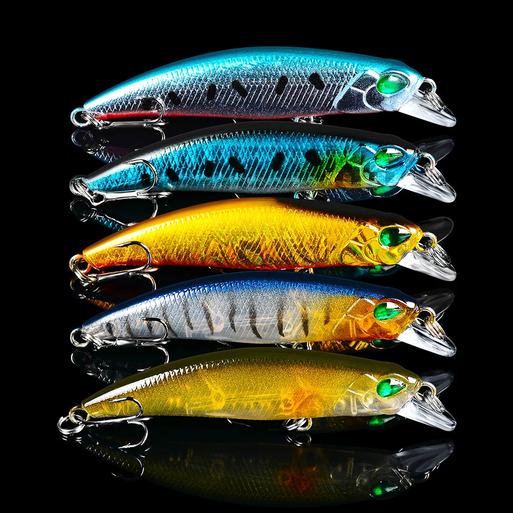 

5pc Fishing Lures 6.8cm-2.68" 5 color Fishing Tackle 4.2g-0.15oz 8# Hook Fishing Bait Lure Comdaba Top Saleing Minnow Lure Set