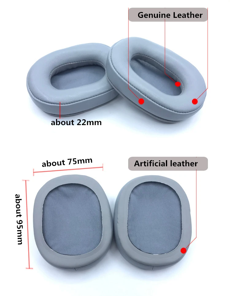 Овчина натуральная кожа памяти пены амбушюры подушки для Audio-Technica MSR7 M50X M40X для sony MDR-7506 MDR-V6 наушники 5