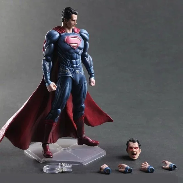 

27cm Justice league Batman v Superman Dawn of Justice PVC Action Figure Can Change Face Collectors Model Toys