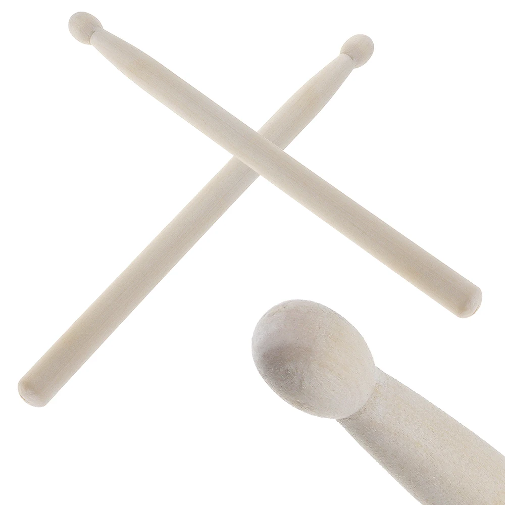 

50 pairs Professional 23cm Mini Lightweight Durable Maple Wood Drum Sticks with Smooth Surface for Waist Drum Exercise
