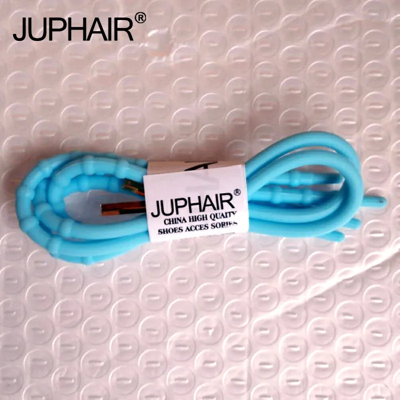 

1-50 Pairs Light Blue Easy-soft Silicone Lazy Lace Luminous Color Shoe Shoelaces Manufacturers Personality Fashion High Tensile