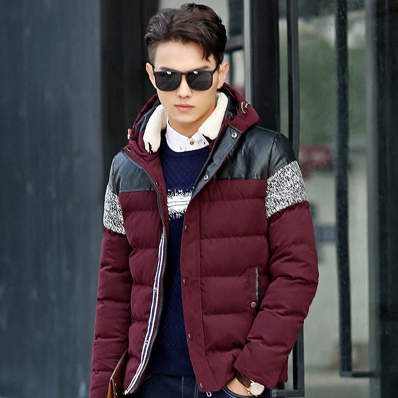 

2016 New Brand Jacket Men Winter Warm Thicken Cotton-down Parka Jacket Active Hooded Wear Windproof Suit Jacket Coat  Parka Men