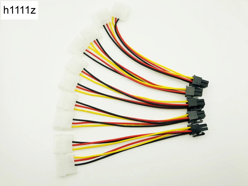 5 шт./лот двойной 4 булавки до 6 булавки Molex PCI-E внешняя видеокарта мощность кабель конвертер адаптер Высокое качество для BTC Miner добыча