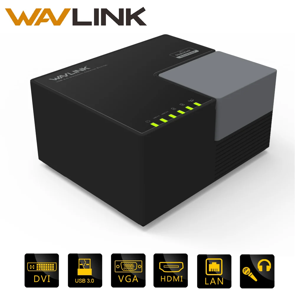  Universal Docking Station Wavlink External USB 3.0 Dual Video DisplayLink USB HUB Full HD 1080P 204