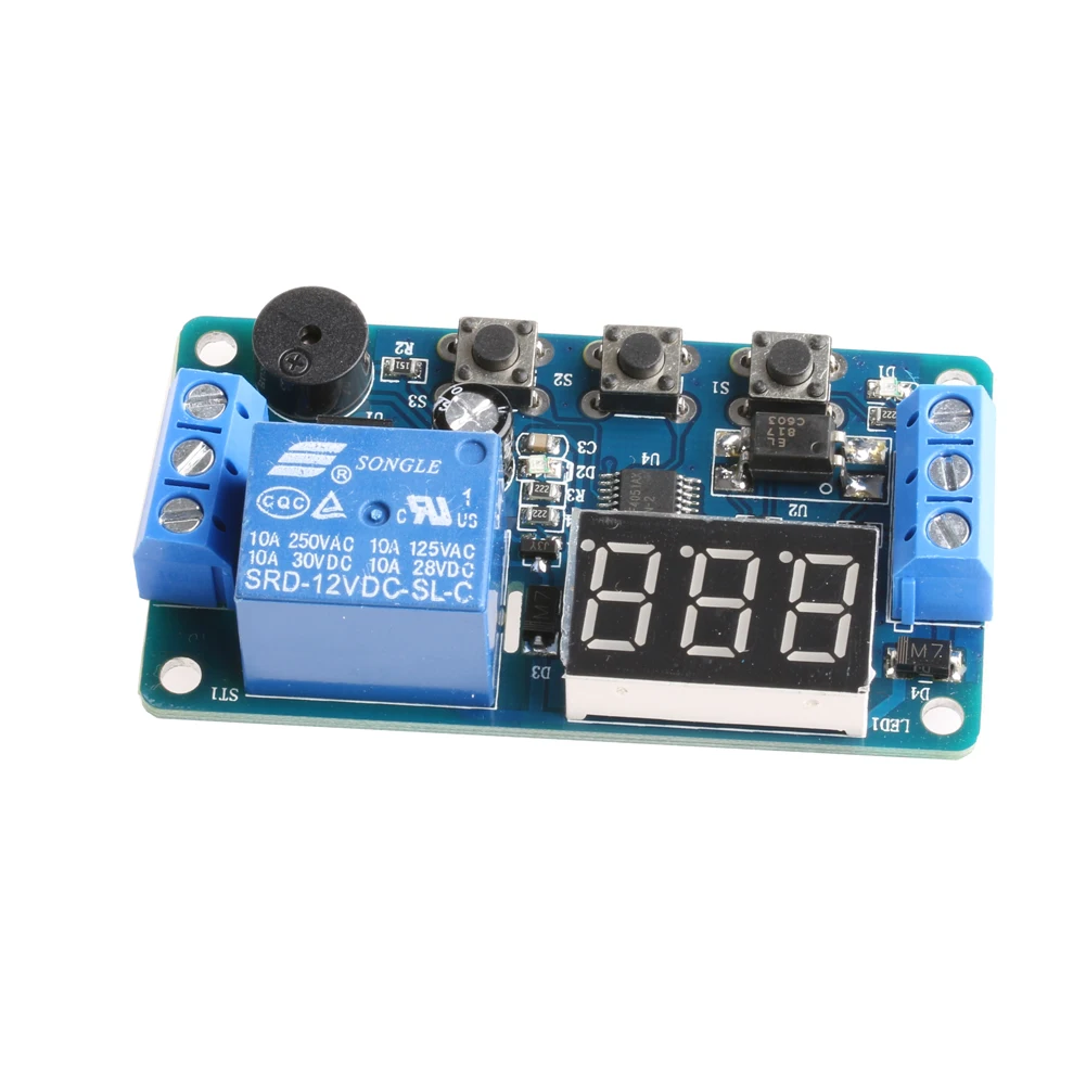 

Durable DC 12V LED Display Digital Delay Timer Control Switch Module PLC Automation 1pc