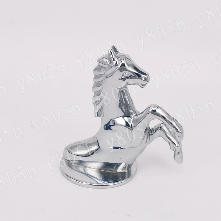 Car Chrome Zinc alloy Hood Ornament Badge Emblem Horse 3D Badgein Care from Automobiles