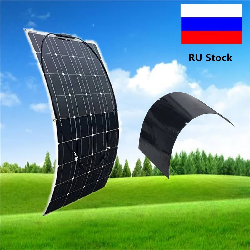 

Flexible Solar Panel 100w SunPower Monocrystalline Solar Panels 18V 12V Lightweight 100W Power plate Solar Charger