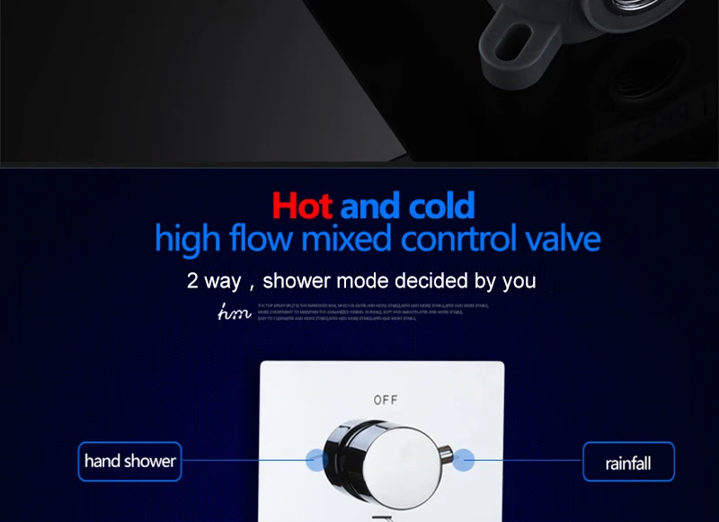 Bath & Shower Faucet Wall Mounted 16'' Ultra Thin Water Saving Tap Air Booster Rain Shower Faucets (15)