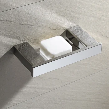 

Square Soap Dishes Holder Wall Mount Stainless Steel Square Soap Holder Silver Color Soap Case Home Decoration Fashion Design