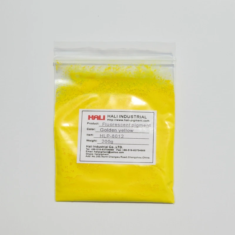

sell quality fluorescent pigment,bright color powder,golden yellow pigment,1lot=200gram HLP-8012 golden yellow, free shipping
