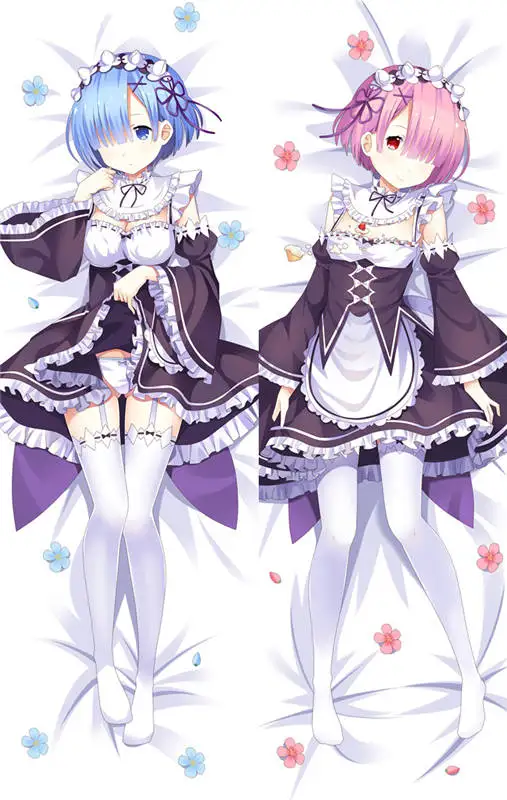 Аниме Dakimakura Body Re Zero Kara Hajimeru Isekai Seikatsu 150x50 см 100x35 см наволочка манга 2 - Цвет: 6