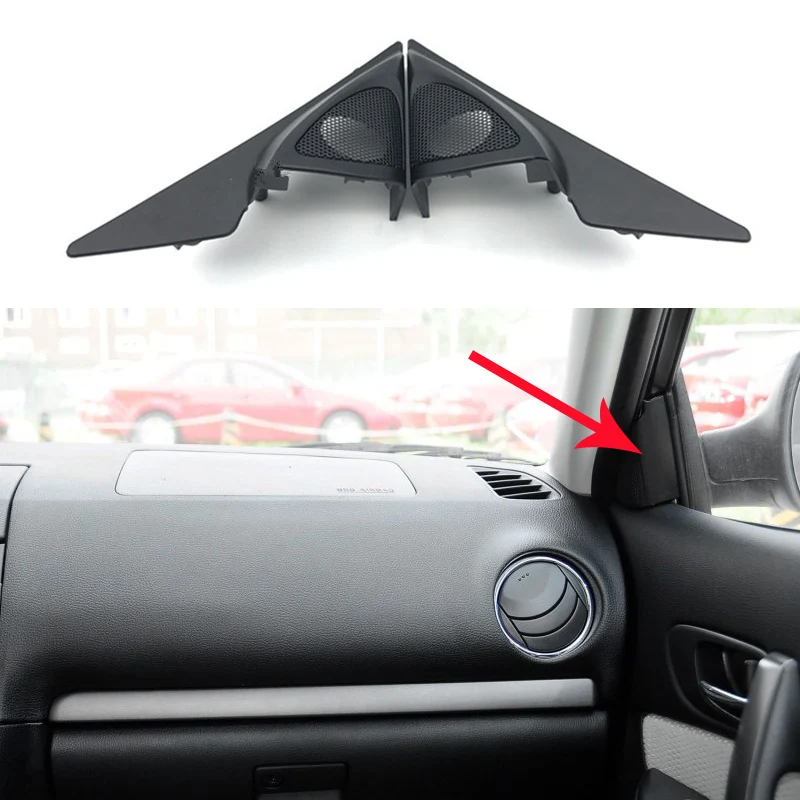 

2pcsCar Door Triangular Decorative Plate Loudspeaker Cover for Mazda 6 2008 2009 2010 2011 2012 Car-Styling Interior Accessories