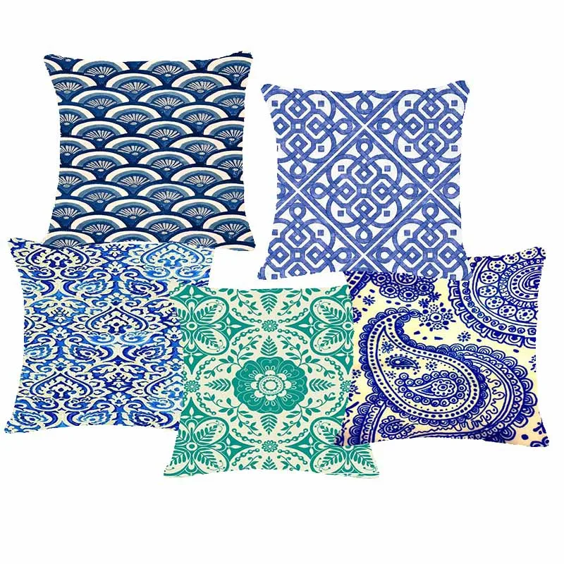 2016 New Vintage Chinese Traditional Pattern Decorateive Cushion Cover Ethnic Geometric Throw ...