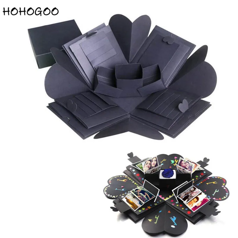 

HOHOGOO 1pc Creative Surprise Gifts Box DIY Manual Lovers Photos Album Birthday Valentine's Day Wedding Party Surprise Gift