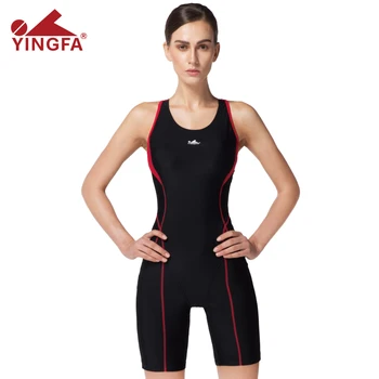 

Quick Dry Swimwear Professional Knee Length Swimsuit Women One Piece Sport Bathing Suit Rash Guard Surf Swimming Suit for Women