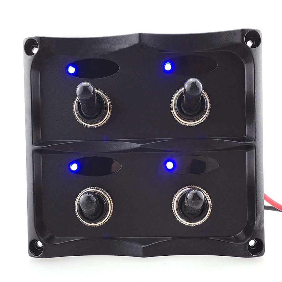 Marine Boating Switch Panel Switches Car Yacht Rv Boat Cockpit Control Switch Blue Led Center