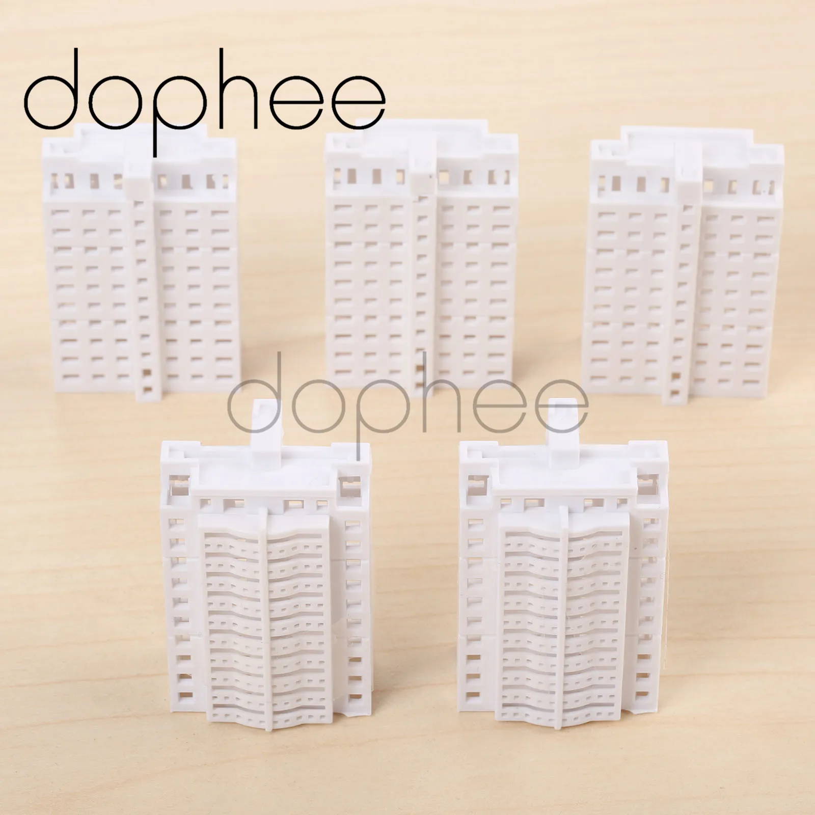 Dophee 5 шт. мини белые высокие пластиковые строительные модели масштаб 1/800 для микро