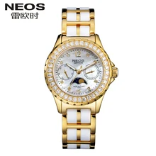 Neos 2017 New Waterproof Fashion Trend Leisure Ceramic Bright ladies watch