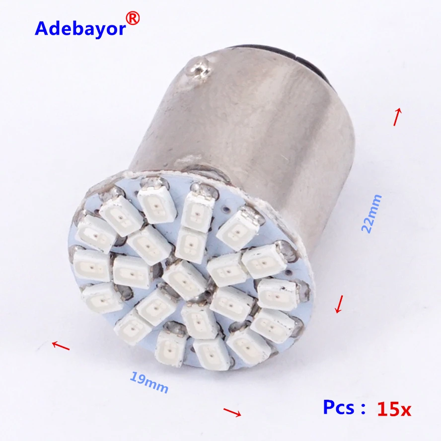 100X1157 P21/4 W P21/5 Вт 7528 BAY15D 22 3020 SMD 1206 автомобиль светодиодный фонарь указателя поворота Автомобильный Клин лампочка чистого белого цвета 12 v