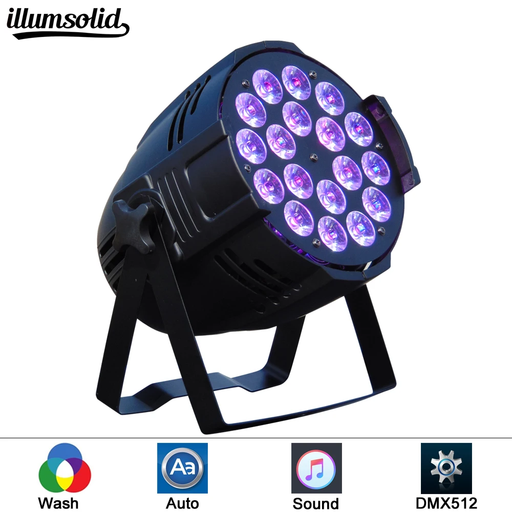 

18x12W Dj Disco Stage Light 6 Led Rgbw Wash Effect Portable Stage Par Light Auto Sound Activation Indoor Disco Lamp