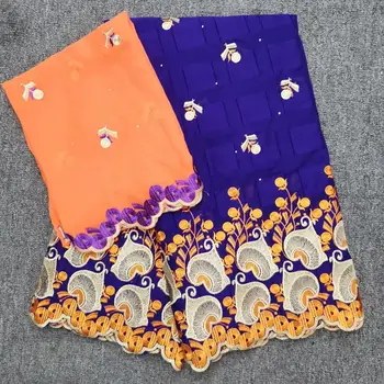 

2019 New Design African Voile Lace With Embroidery Women Dress African Swiss Lace Fabric For Party