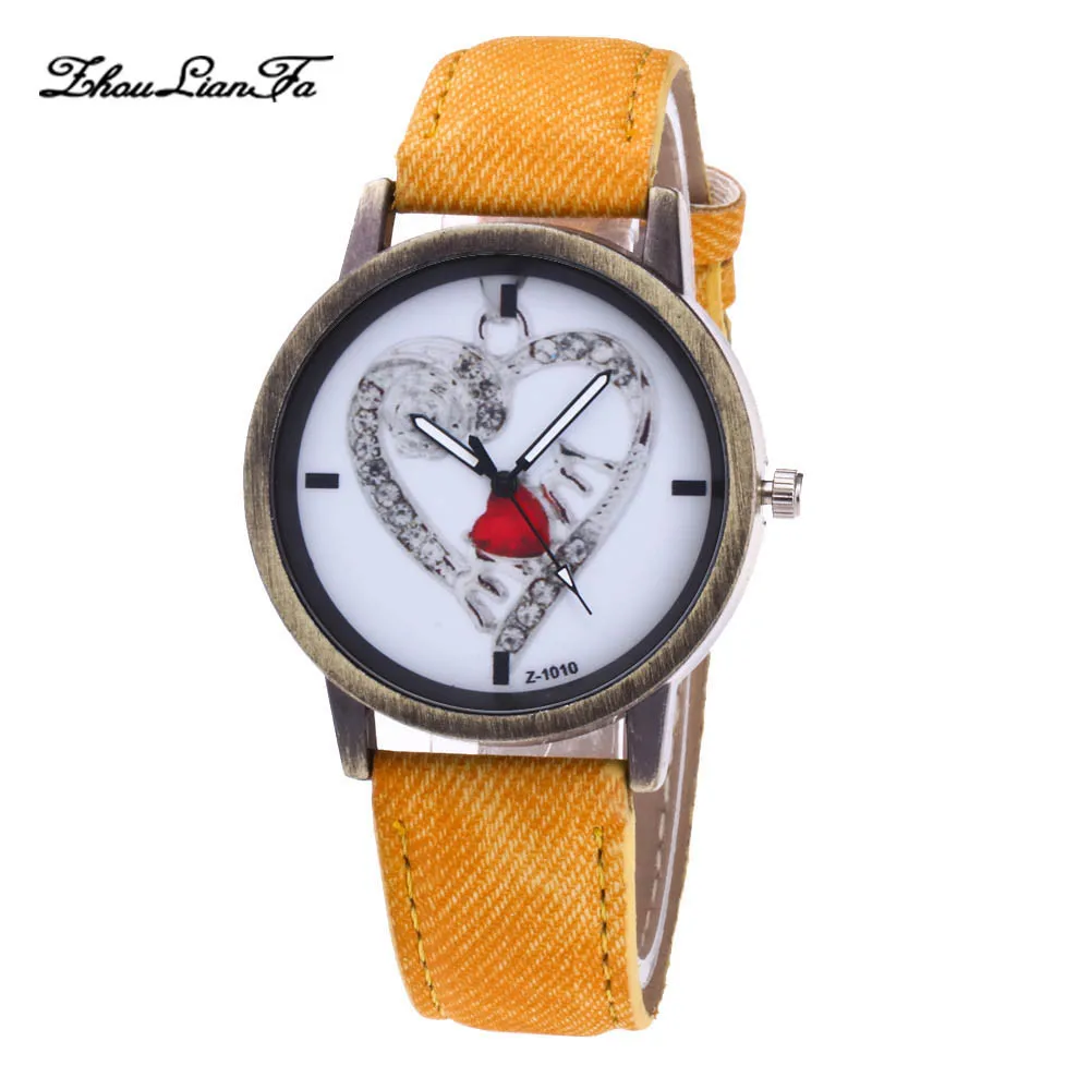Zhoulianfa Brand Women's Watch Fashion Casual Leather Heart pattern Analog Quartz Round Watch Wristwatch For Female Gift Zhoulianfa Brand Women's Watch Fashion Casual Leather Heart pattern Analog Quartz Round Watch Wristwatch For Female Gift